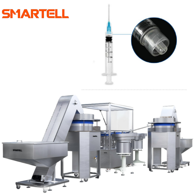 Machine d'assemblage automatique de seringue jetable Luer Lock de qualité médicale SMARTELL, garantie d'un an contrôlée par PLC