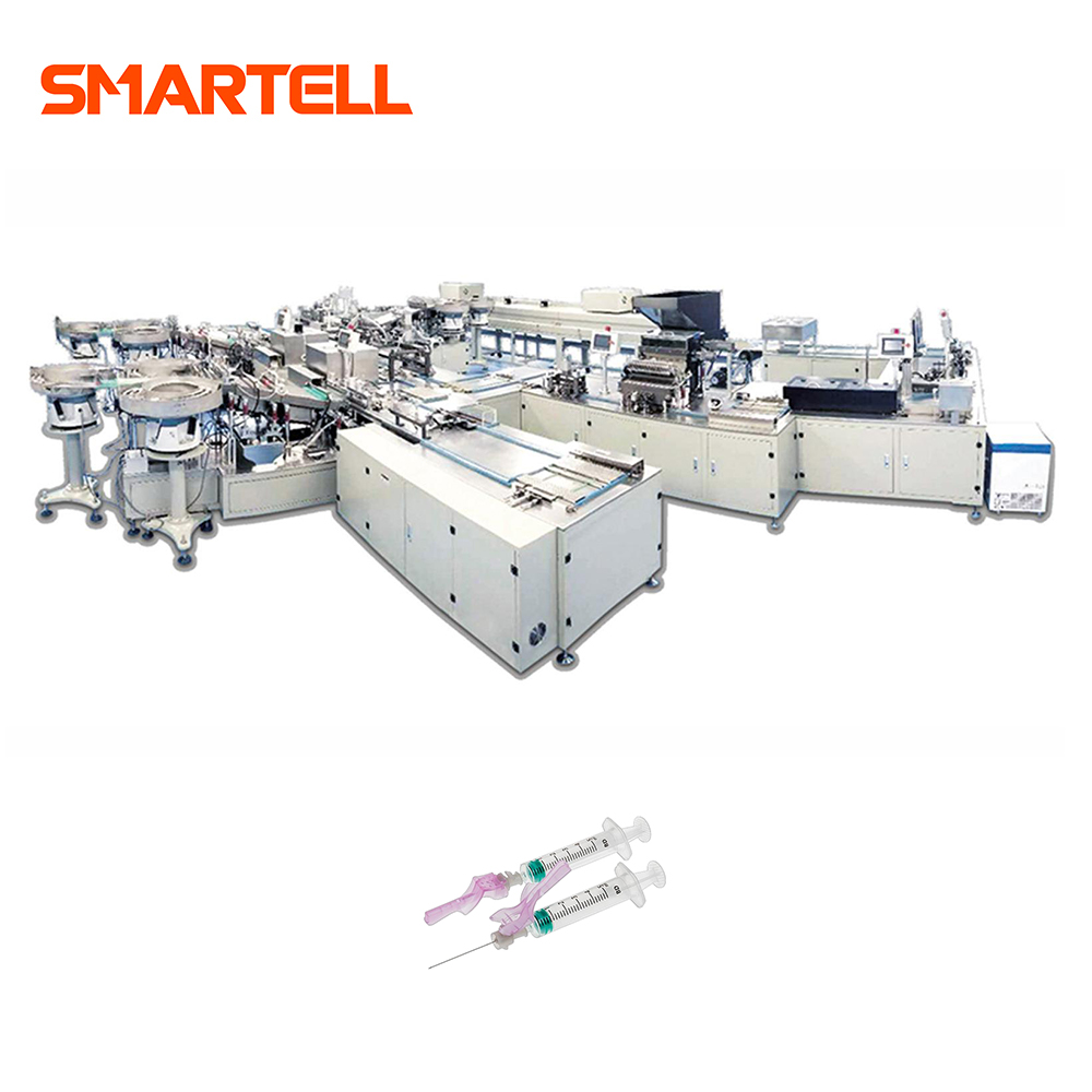 Machine d'assemblage automatique d'aiguille hypodermique stérile jetable médicale Smartell