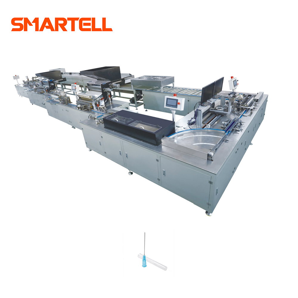 Machine d'assemblage SMT-3104, capuchon d'aiguille régulier/Tube en acier teinté/moyeu, trois pièces assemblées