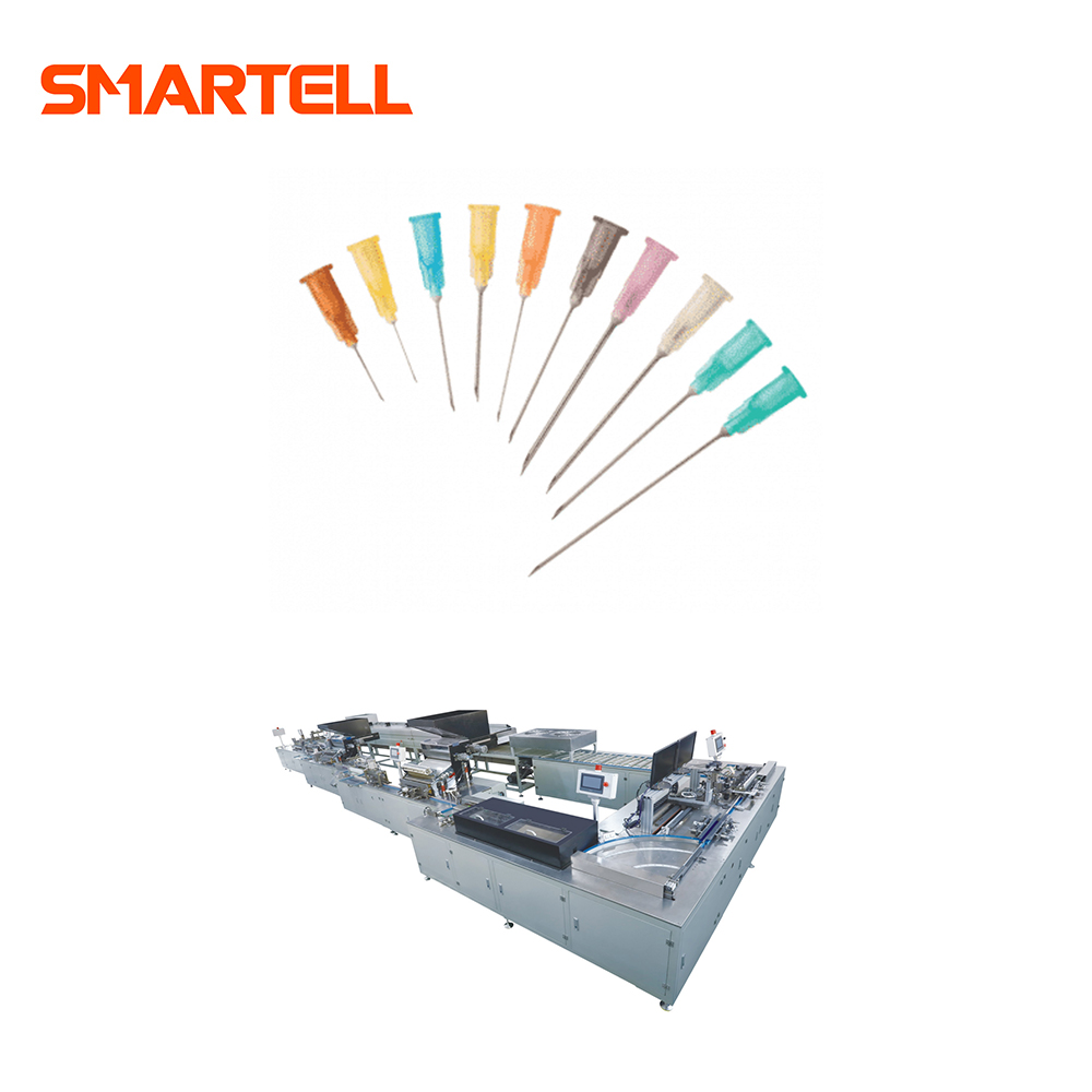 Machine d'assemblage SMT-3104, capuchon d'aiguille régulier/Tube en acier teinté/moyeu, trois pièces assemblées