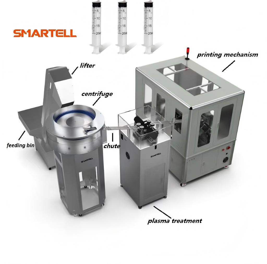 Machine de tampographie de précision à grande vitesse, pour barils de seringues jetables de 5ml, produit d'équipement industriel