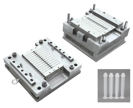 Moule &agrave; piston seringue