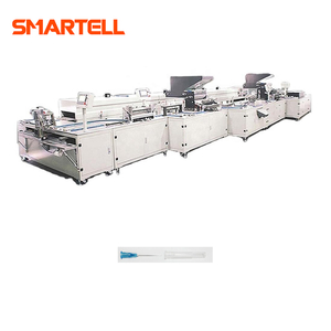 Machine d'assemblage de capuchon d'aiguille + moyeu d'aiguille + Tube d'aiguille en acier inoxydable SMT-3104 pour 18-27G