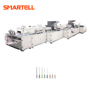 Assemblage de composants d'aiguille hypodermique SMT-3104 contrôlé par une machine d'assemblage d'aiguille à écran tactile