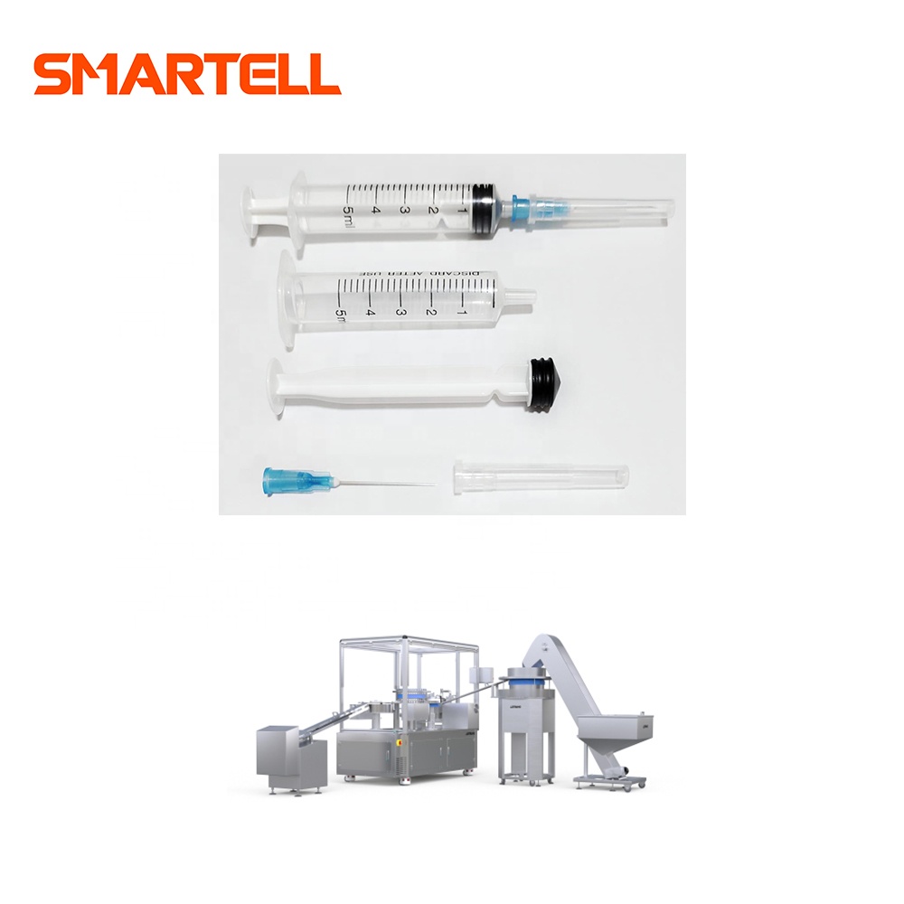 Machine d'assemblage de seringues en 3 parties contrôlée par PLC de 1 ml à 10 ml