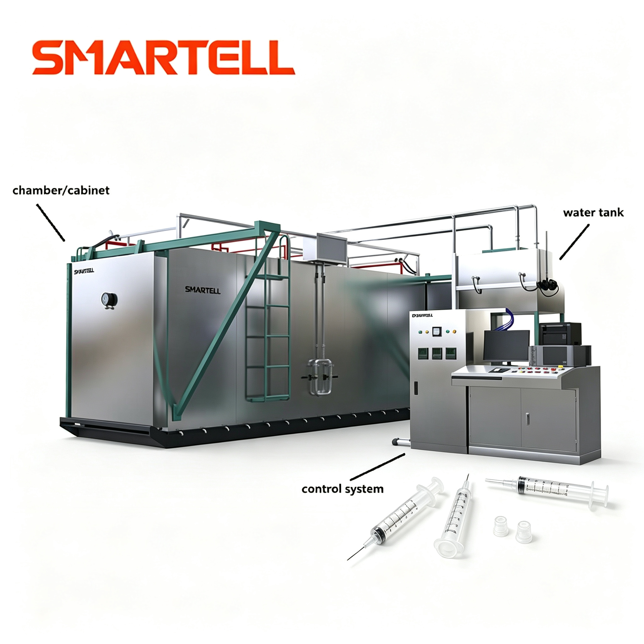 Configuration personnalisée SMT-5020 EO pour ligne de production de seringues, Machine de stérilisation à l'oxyde d'éthylène