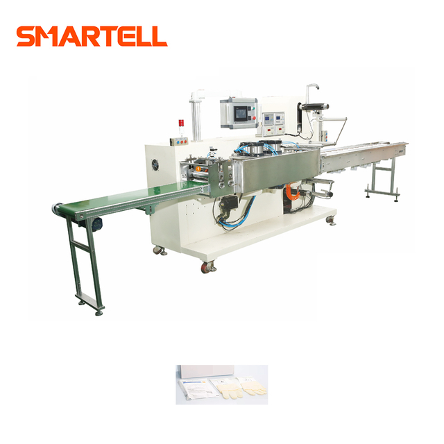 Machine de conditionnement de sac extérieur de gant d'emballage de blister de papier de gants médicaux jetables contrôlés par PLC intelligents