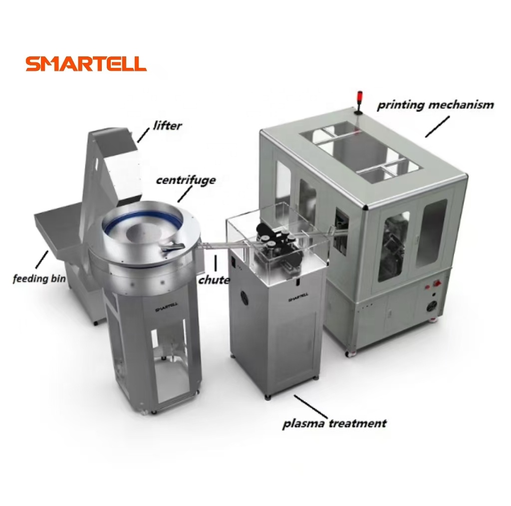 Machine d'impression automatique de cylindre en plastique médical d'imprimante de baril de seringue à grande vitesse de contrôle de PLC